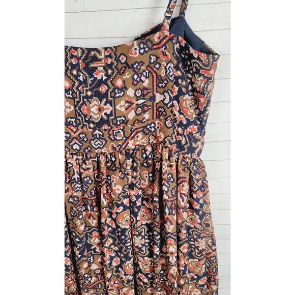 Fossil Multicolored Aztec Print Spaghetti Strap Mini Sundress, sz Small - Picture 9 of 15